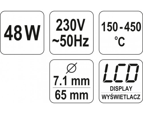Паяльна станція цифрова індукційна YATO YT-82455