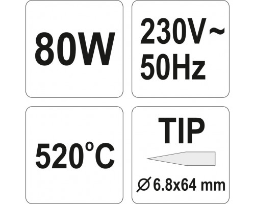 Електропаяльник 80 Ватт Yato YT-8273
