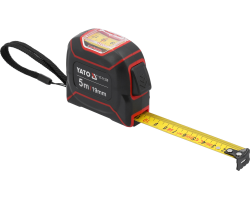 Рулетка рулонна з віконцем для шкали 5м х 19мм YATO YT-71320