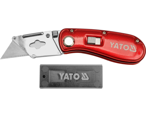 Ніж із трапецієподібним лезом + запасні леза 61х33 мм YATO YT-7534