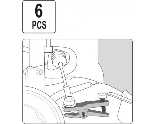 Набір спеціальних знімачів підшипників YATO YT-06157