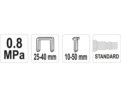 Степлер пневматичний для скоб і цвяхів YATO YT-09203