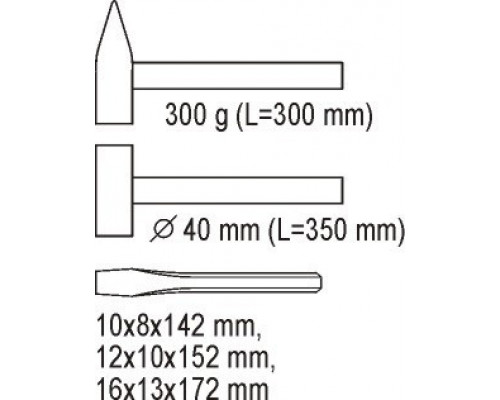 Набір молотків, зубил YATO YT-5540