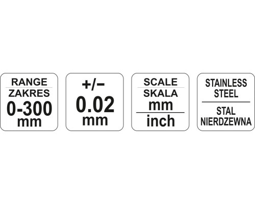 Штангенциркуль механічний 300мм YATO YT-72004