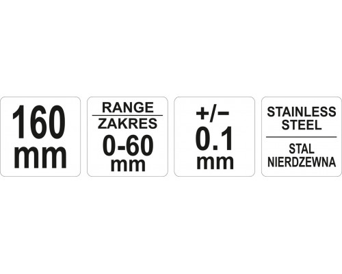 Штангенциркуль для гальмівних дисків 160мм YATO YT-72090