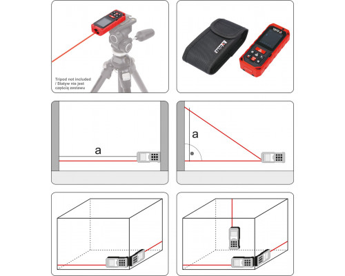 Лазерна рулетка далекомір до 40м YATO YT-73126