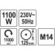 Шліфмашина кутова 125мм YATO YT-82100