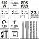 Перфоратор SDS+ 620W YATO YT-82115