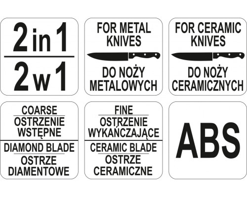 Точилка для ножів 2 в 1 Yato YG-02353