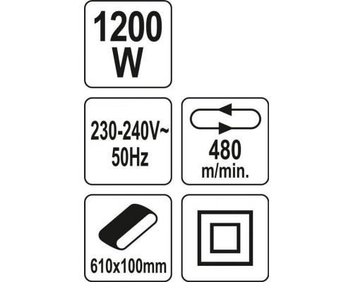 Шліфмашина мережева стрічкова 1200 Вт YATO YT-82242