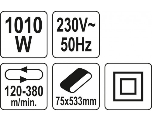 Шліфмашина мережева стрічкова 1010 Вт YATO YT-82240