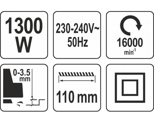 Рубанок мережевий 1300 Вт YATO YT-82144