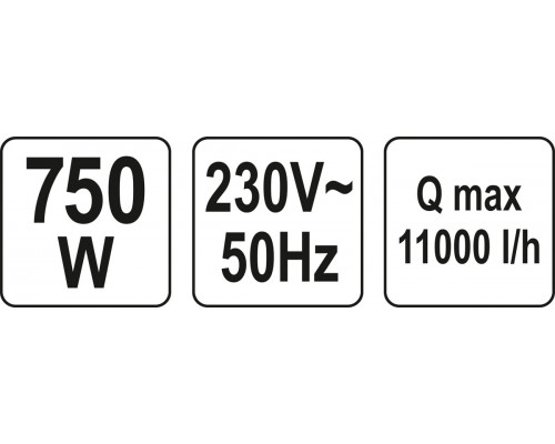 Занурювальний насос inox 750 Вт YATO YT-85341