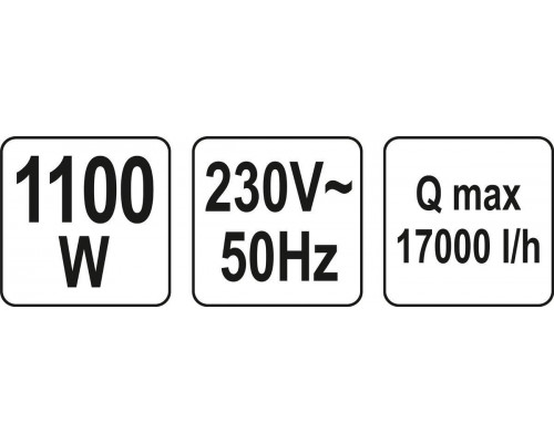 Занурювальний моноблочний насос inox 1100 Вт YATO YT-85343