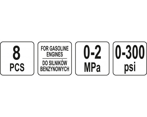 Компрессометр для бензинових двигунів 0-2 МПа YATO YT-73022