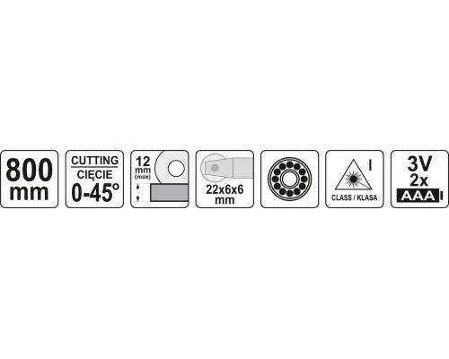 Плиткоріз ручний лазерний 800 мм YATO YT-37022