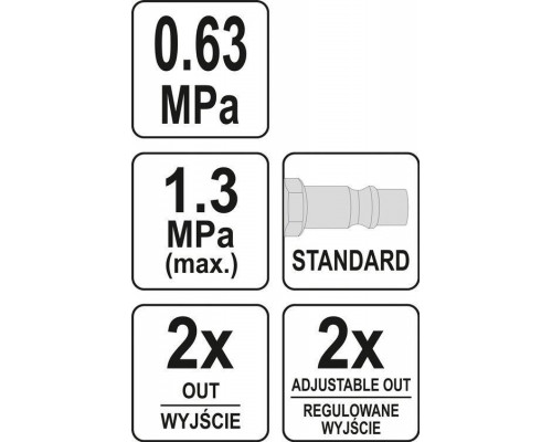 Розподільник повітря з регулюванням тиску YATO YT-23860