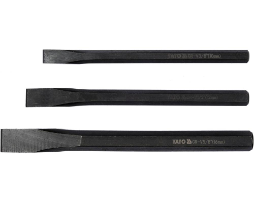 Набір зубил 3шт YATO YT-4711