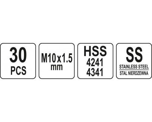 Набір для ремонту різьблення M10x1,5 YATO YT-17634