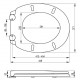 Кришка для унітазу з повільним опусканням Fala 75465
