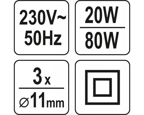Клейовий термопістолет 11мм 20(80) Вт YATO YT-82402