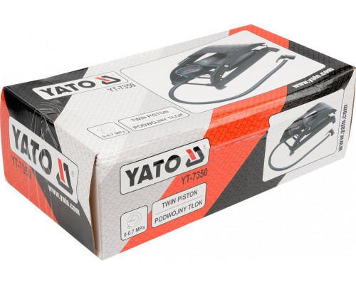 Насос ножний з манометром Yato YT-7350