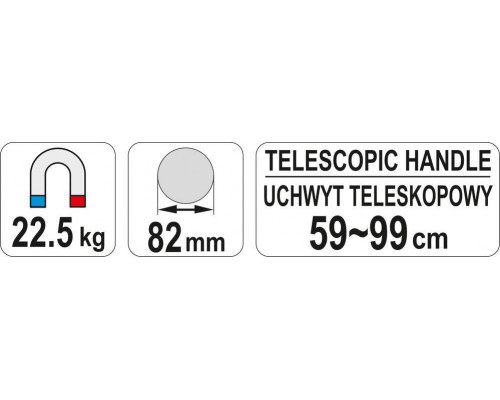 Магнітний збірник металевих предметів телескопічний YATO YT-0860