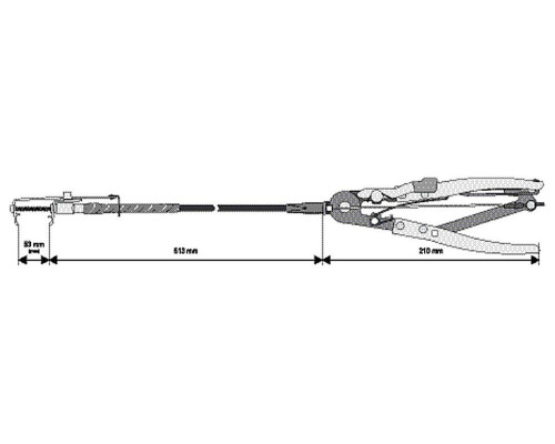 Щипці до затискним хомутам з тросом YATO YT-0653