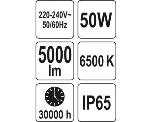 Світлодіодний прожектор SMD LED 50W 50000LM YATO YT-81825