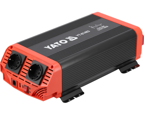 Перетворювач напруги 12/230В 1000Вт PURE SINUS YATO YT-81483