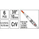 Набір головок для свічок розжарювання 6 шт. YATO YT-05339