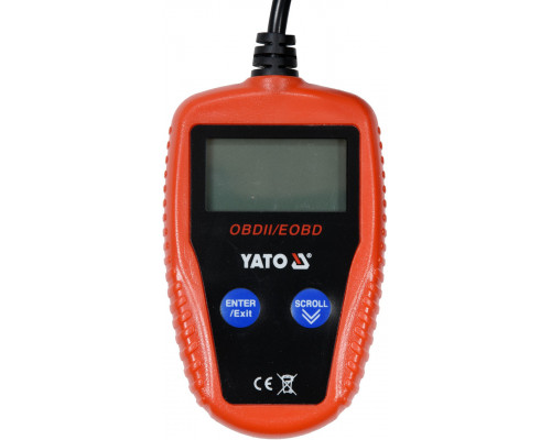 Тестер діагностичний OBD2 з LCD-дисплеєм YATO YT-72977