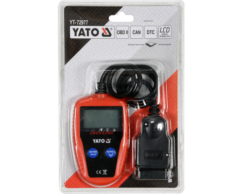 Тестер діагностичний OBD2 з LCD-дисплеєм YATO YT-72977