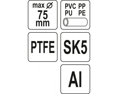 Труборіз для ПВХ труб 75 мм YATO YT-22274