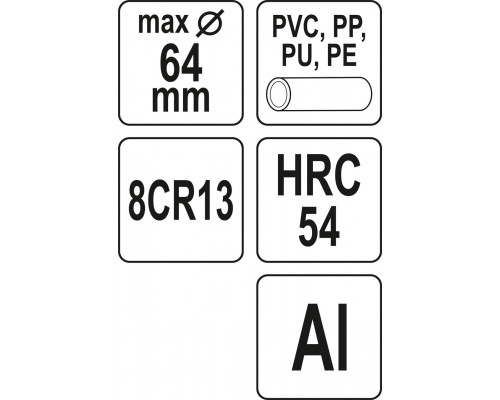 Труборіз для ПВХ труб 64 мм YATO YT-22293