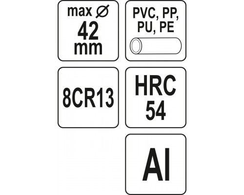Труборіз для ПВХ труб 42 мм YATO YT-22292