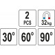 Магнітні тримачі для зварювання 2 шт. 32 кг YATO YT-08723