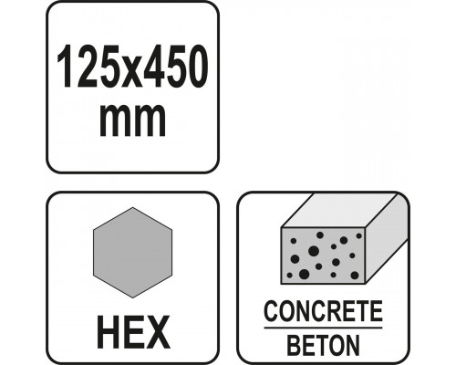 Лопатка з шестигранною головкою 125 мм YATO YT-47372