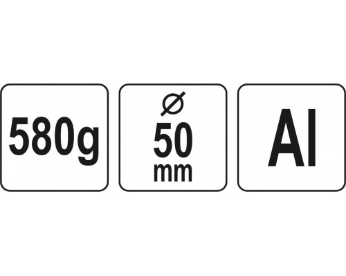 Алюмінієвий молоток 50 мм YATO YT-45282