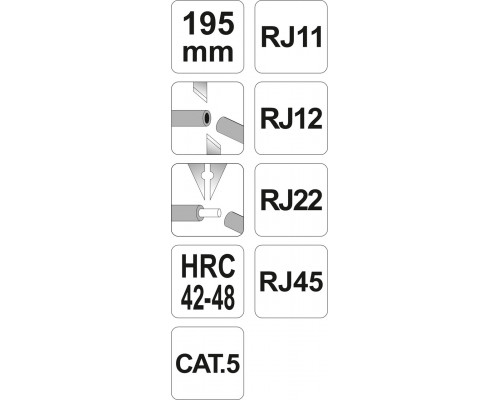 Инструмент для обжима и зачистки проводов YATO YT-2244