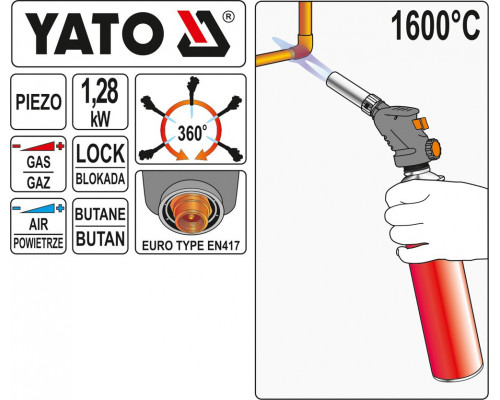Газова пальник-насадка на балон YATO YT-36709