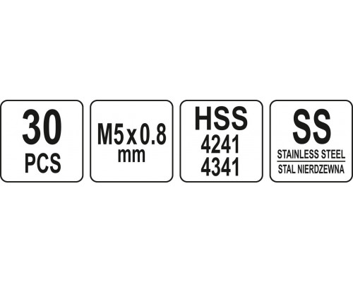 Набір для ремонту різьблення M5x0,8 YATO YT-17631