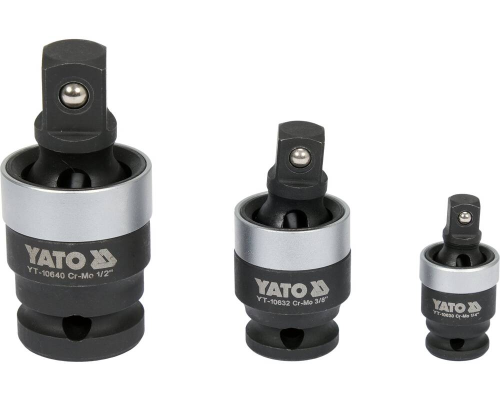 Комплект ударних з'єднань 1/4", 3/8", 1/2" YATO YT-10642
