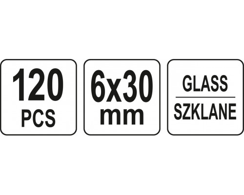 Набір запобіжників скляних 120 шт YATO YT-83130