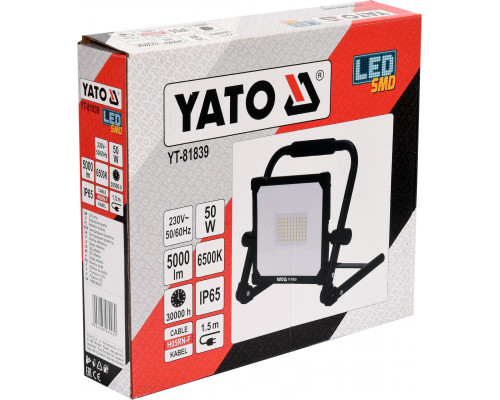 Переносний прожектор SMD LED 50 Вт YATO YT-81839