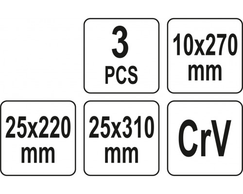 Набір скребків 3 шт YATO YT-08474