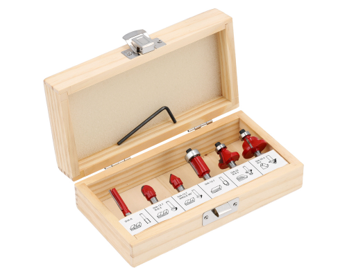 Набір фрез кінцевих по дереву 6 шт. YATO YT-68000