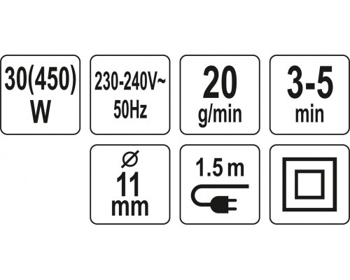 Пістолет термоклеящий 450 Вт YATO YT-82403