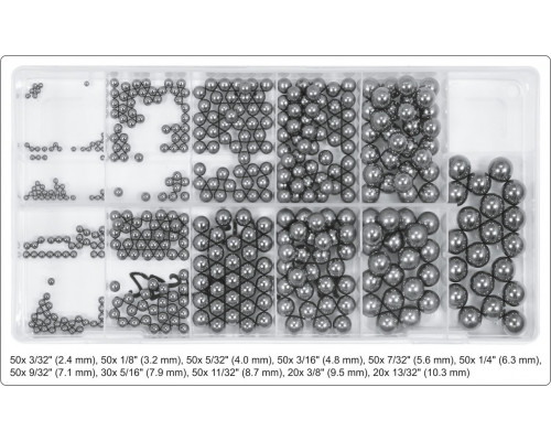 Набір сталевих куль 470 шт YATO YT-06680