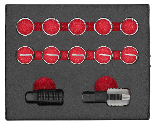 Комплект для ремонту різьби лямбда-зонда, 12 елементів YATO YT-17562